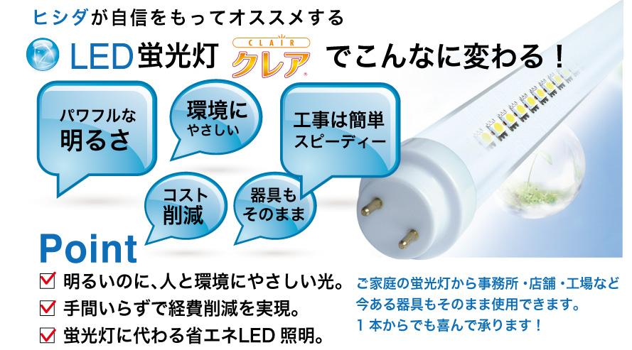 LED蛍光灯クレアでこんなに変わる！